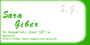 sara giber business card